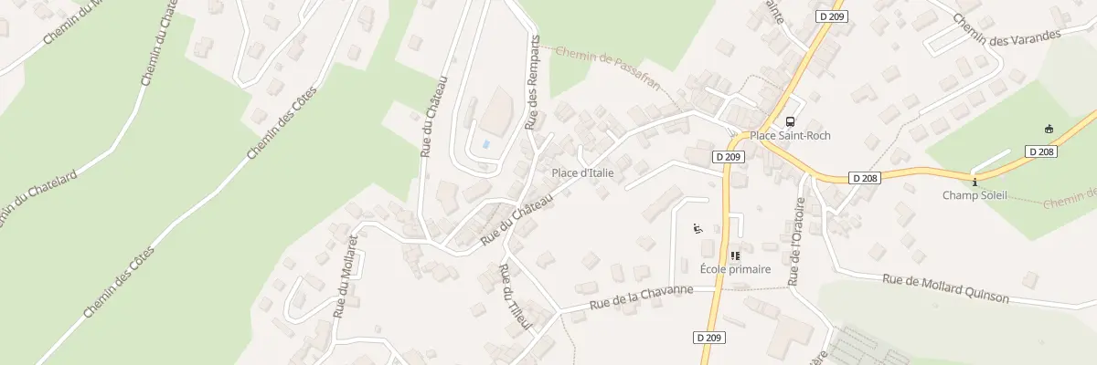 Plan du 210 Rue du Château à Arvillard