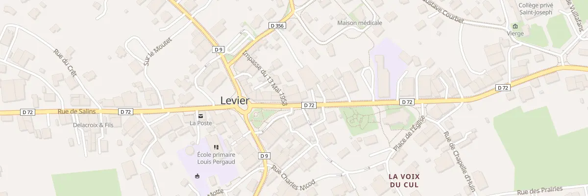 Plan du 1 Rue de Pontarlier à Levier