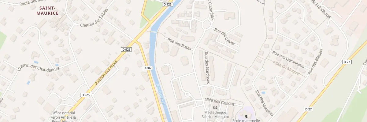 Plan du 9 Rue des roses à Valgelon-La Rochette