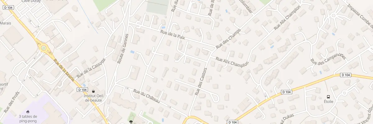 Plan du 17 Rue des Castors à Saône