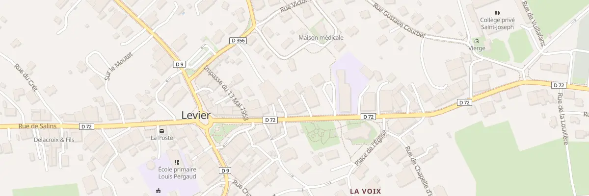 Plan du 9 Rue de Pontarlier à Levier