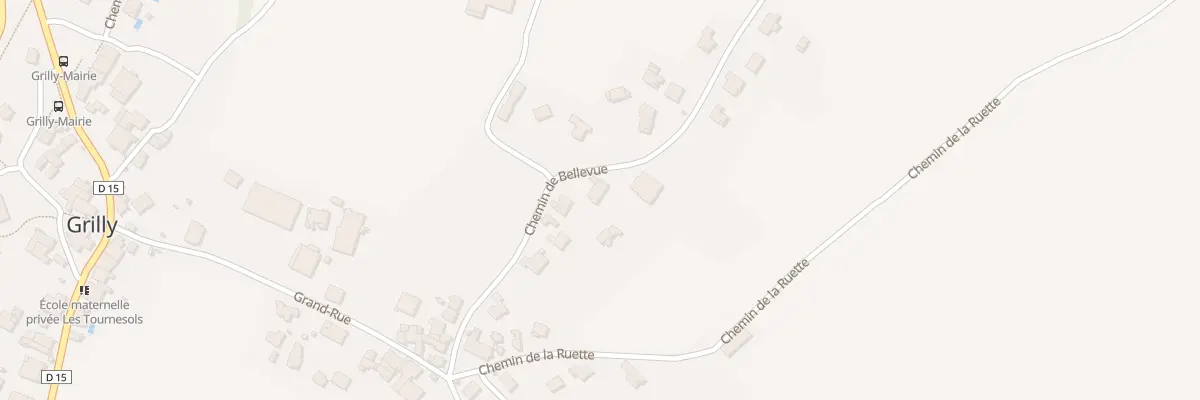 Plan du 196 Che de Bellevue à Grilly