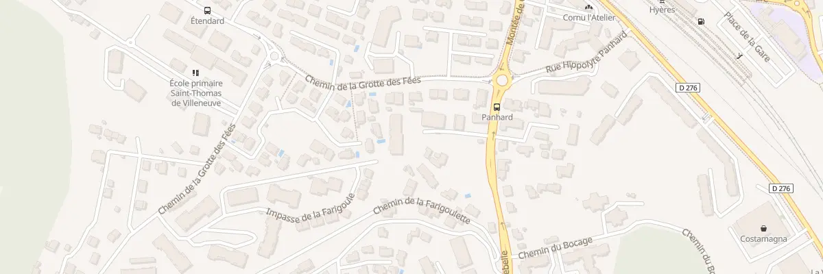 Plan du 14 Mte de Costebelle à Hyères