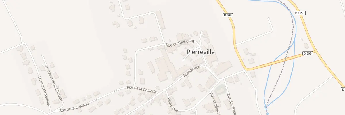 Plan du 9 Rue du Faubourg à Pierreville