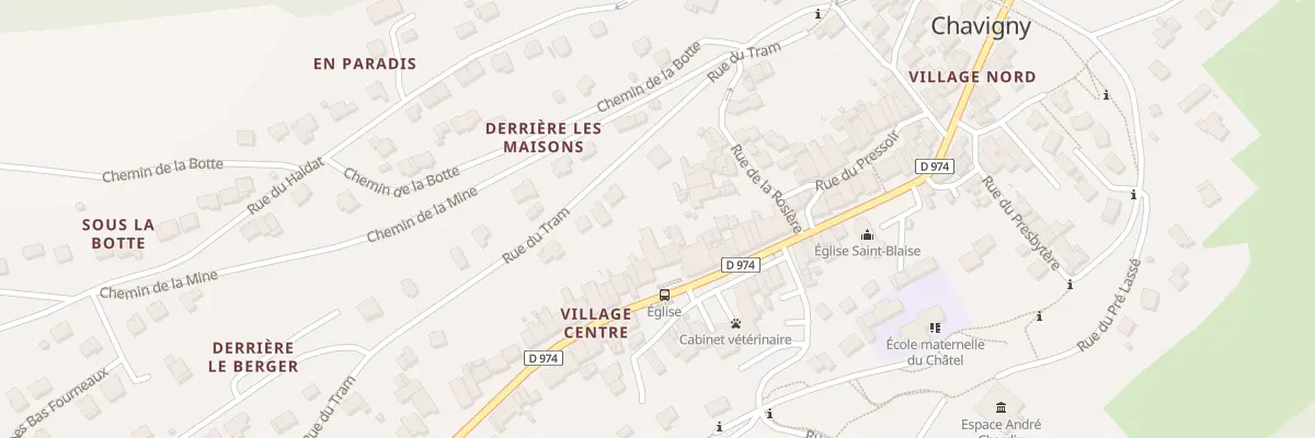 Plan de la Rue de Neuves Maisons à Chavigny