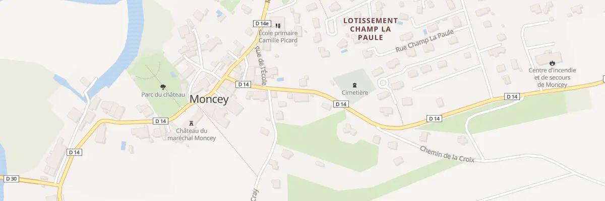 Plan du 12 Rue Charles de Gaulle à Moncey