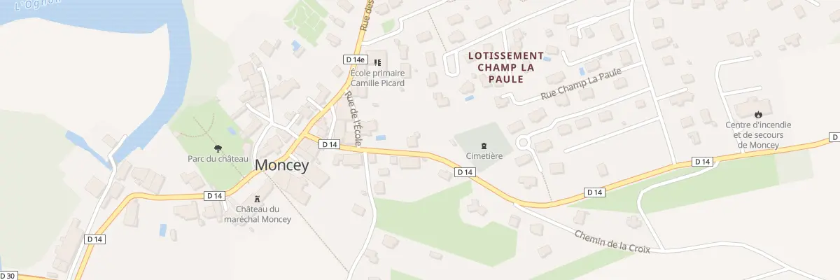 Plan du 9 Rue Charles de Gaulle à Moncey