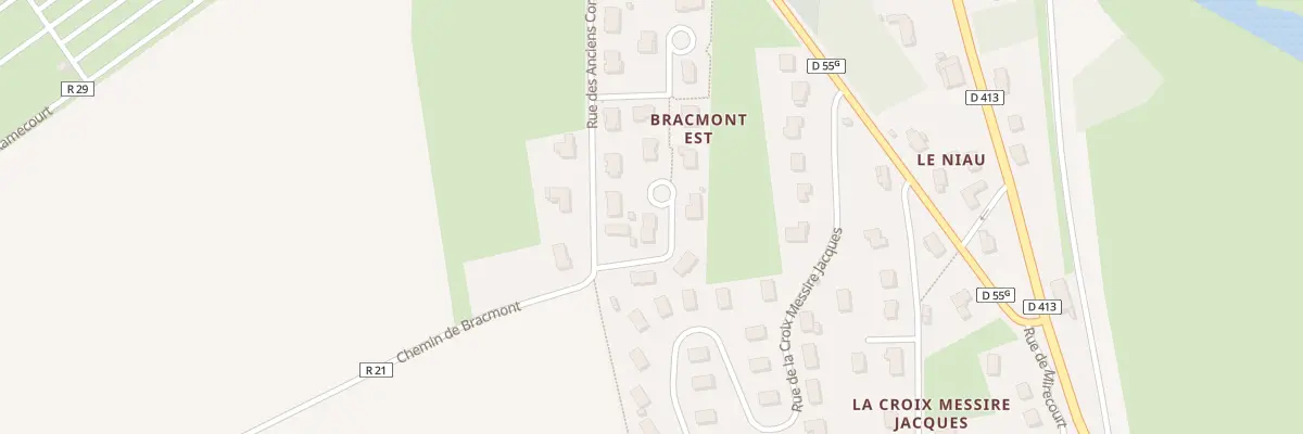 Plan du 65 Rue Jean Nicolas Bron à Poussay