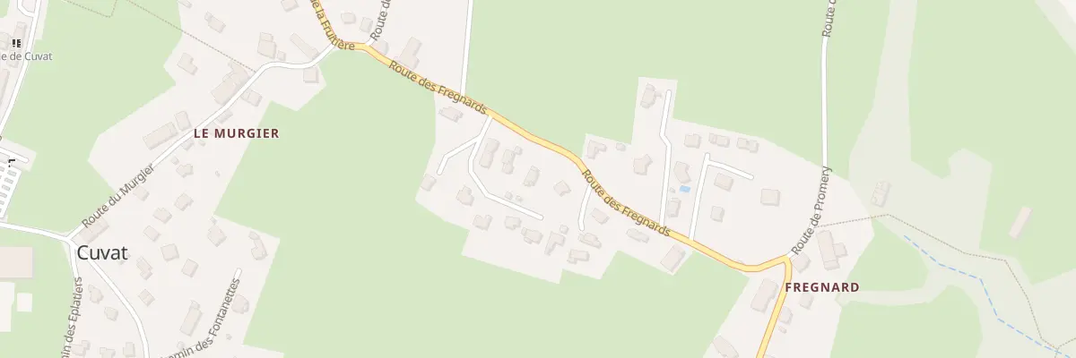 Plan du 206 Rte des Frégnards à Cuvat