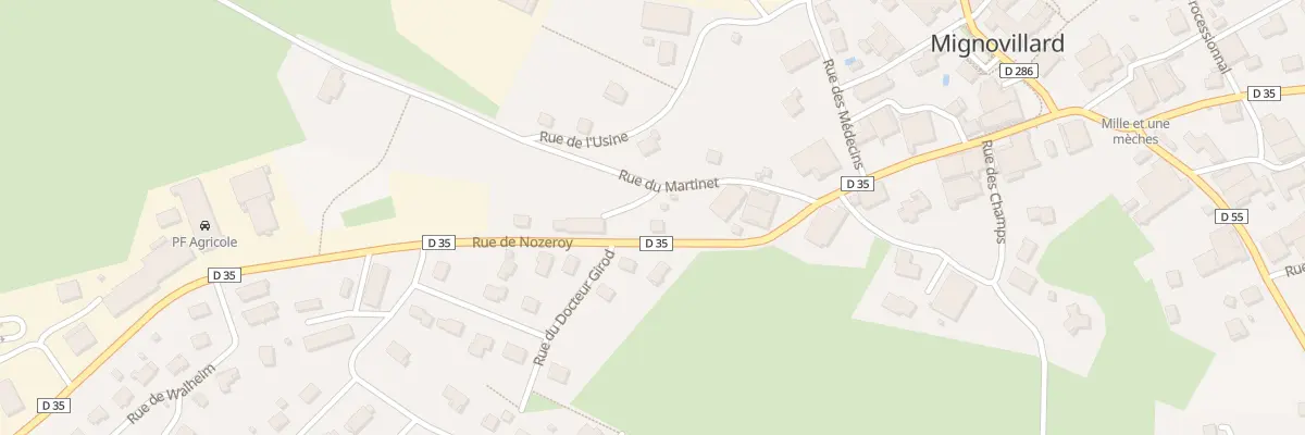 Plan du 14 Rue de Nozeroy Mignovillard à Mignovillard