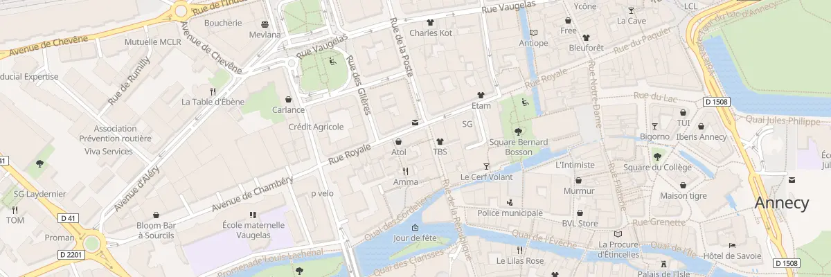 Plan du 11 Rue Royale à Annecy