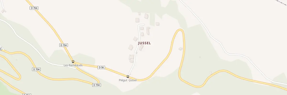 Plan du 7011 Jussel à Piégut
