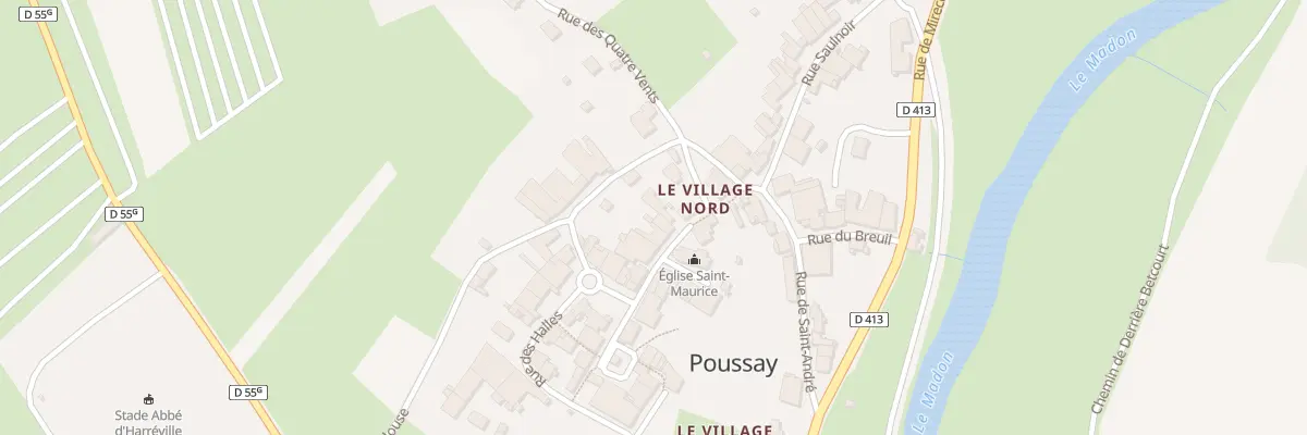 Plan du 55 Rue Alix le Clerc à Poussay