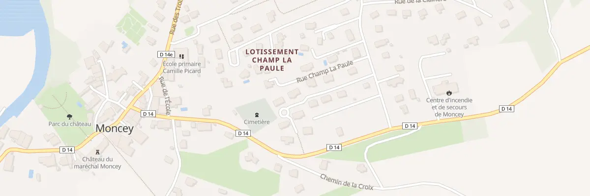 Plan du 6 Rue du Lot Clos Champ La Paule à Moncey