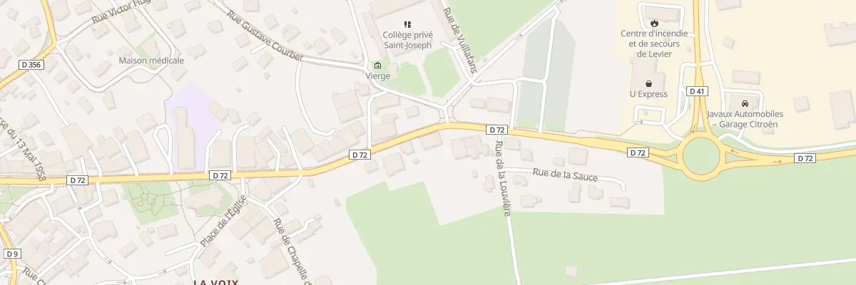 Plan du 16 Rue de Pontarlier à Levier