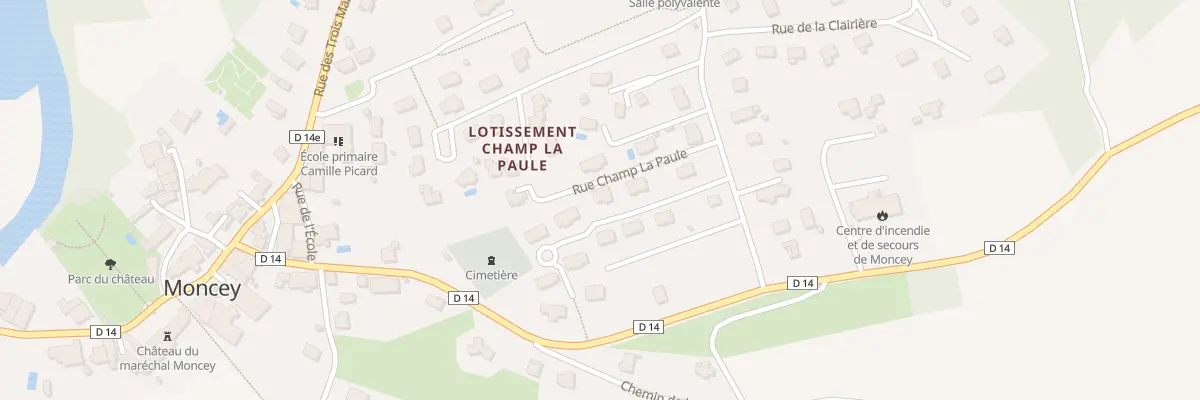 Plan du 4 Rue du Lot Clos Champ La Paule à Moncey
