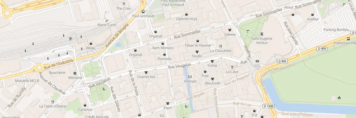 Plan du 22 Rue Vaugelas à Annecy
