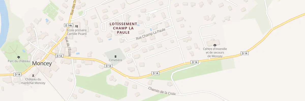 Plan du 3 Rue du Lot Clos Champ La Paule à Moncey