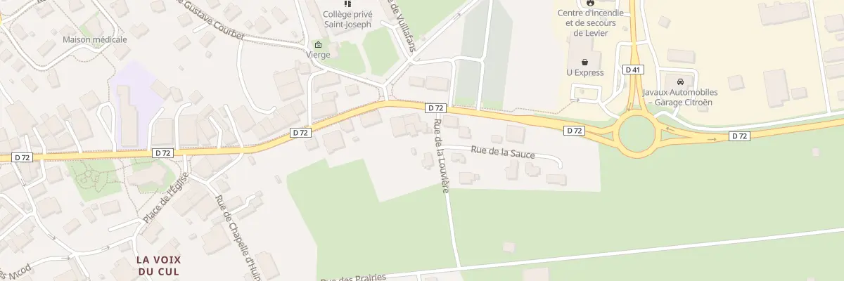 Plan du 2 Rue de la Louvière à Levier