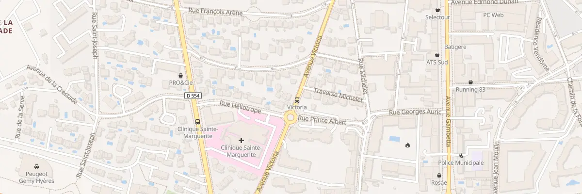Plan du 12 Av Victoria à Hyères