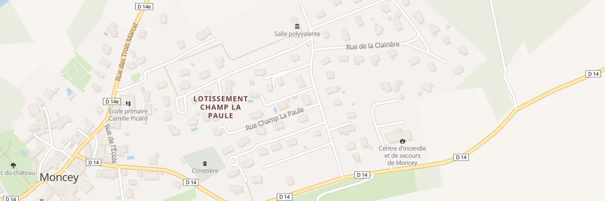 Plan du 11 Rue Champ la Paule à Moncey