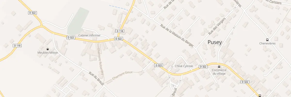 Plan du 94 Rue Gustave Courtois à Pusey