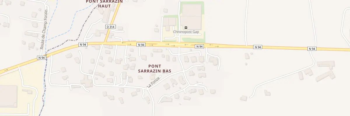 Plan du 5398 Pont Sarrazin Bas à La Rochette