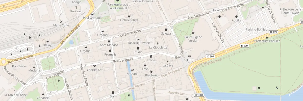 Plan du 12 Rue Vaugelas à Annecy