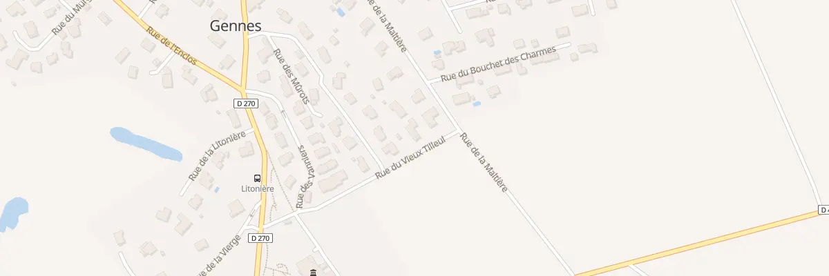 Plan du 1 Rue du Vieux Tilleul à Gennes