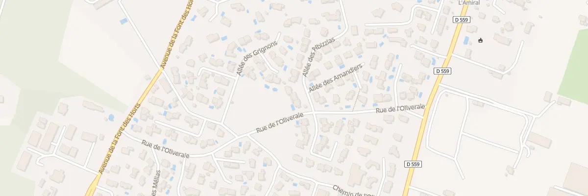 Plan du 2 All des Albizzias à Hyères