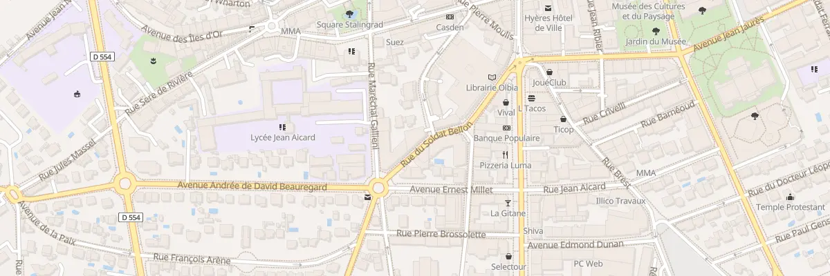 Plan du 16 Rue Alexandre Castueil à Hyères