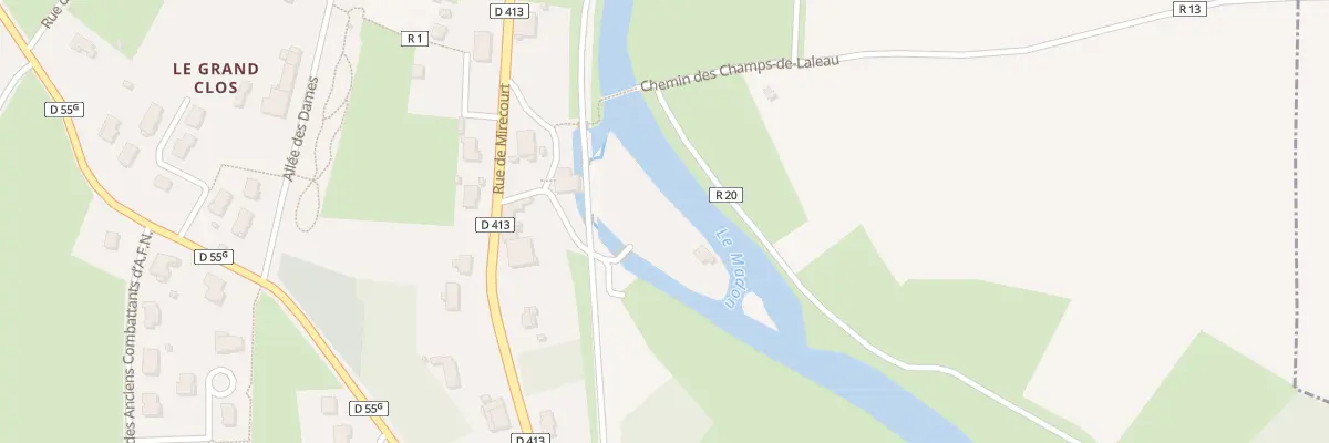 Plan du 5244 Rue de Mirecourt à Poussay