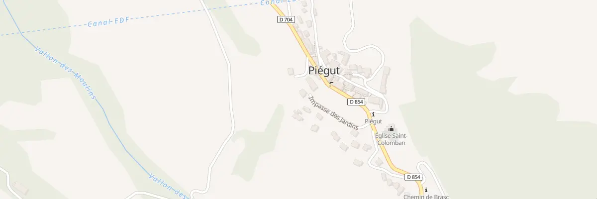 Plan du 7004 Les Auches à Piégut