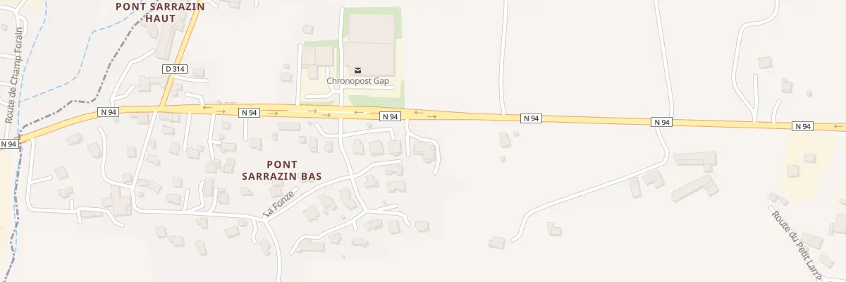 Plan du 5337 Pont Sarrazin Bas à La Rochette