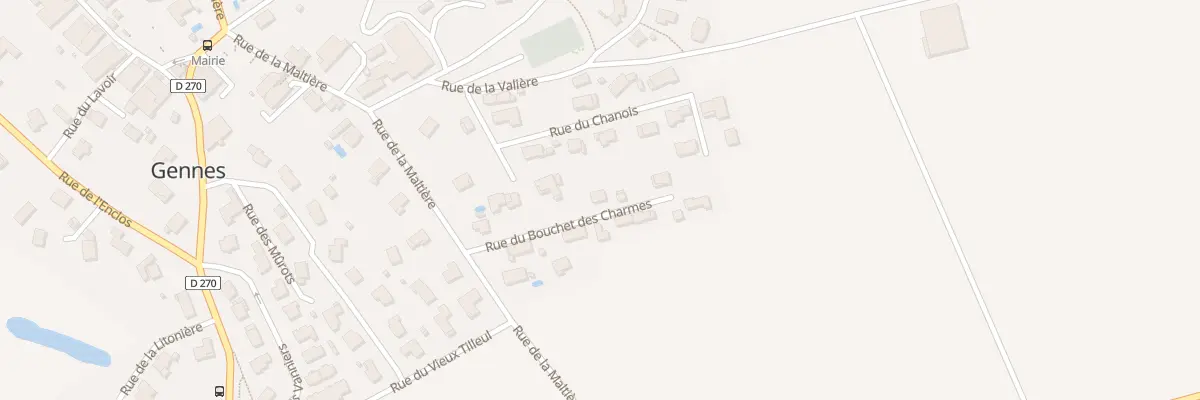 Plan du 1 Rue du Bouchet des Charmes à Gennes