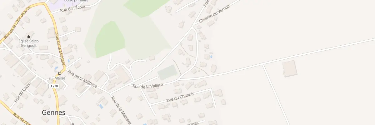 Plan du 1 Rue de la Valière à Gennes