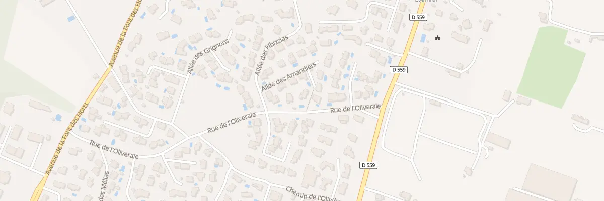 Plan du 12 Rue de l’Oliveraie à Hyères
