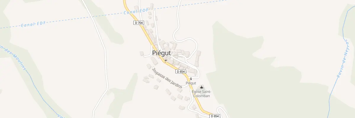 Plan du 7012 Le Village à Piégut