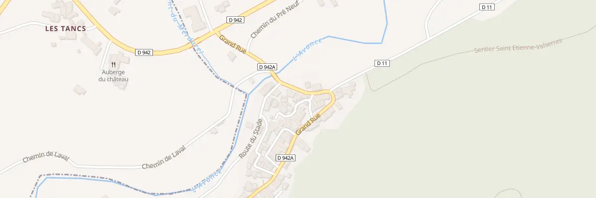 Plan du Village à Valserres