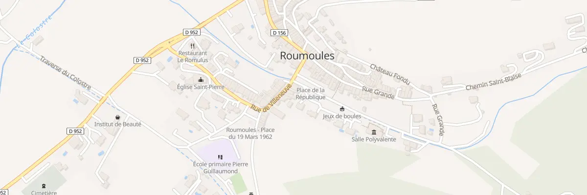 Plan du 7 Rue de Villeneuve à Roumoules