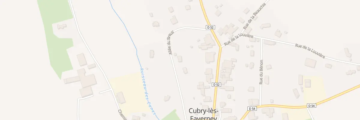 Plan de All du Breuil à Cubry-lès-Faverney