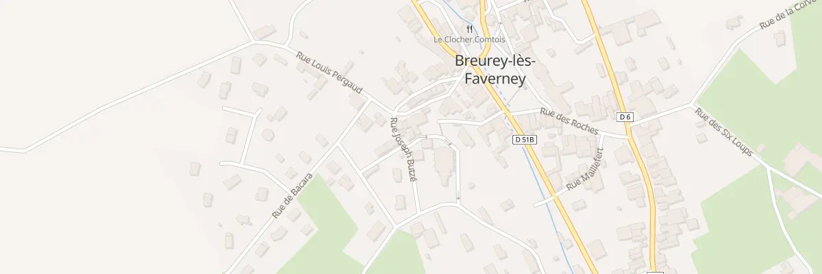 Plan du 6 Rue Joseph Butze à Breurey-lès-Faverney