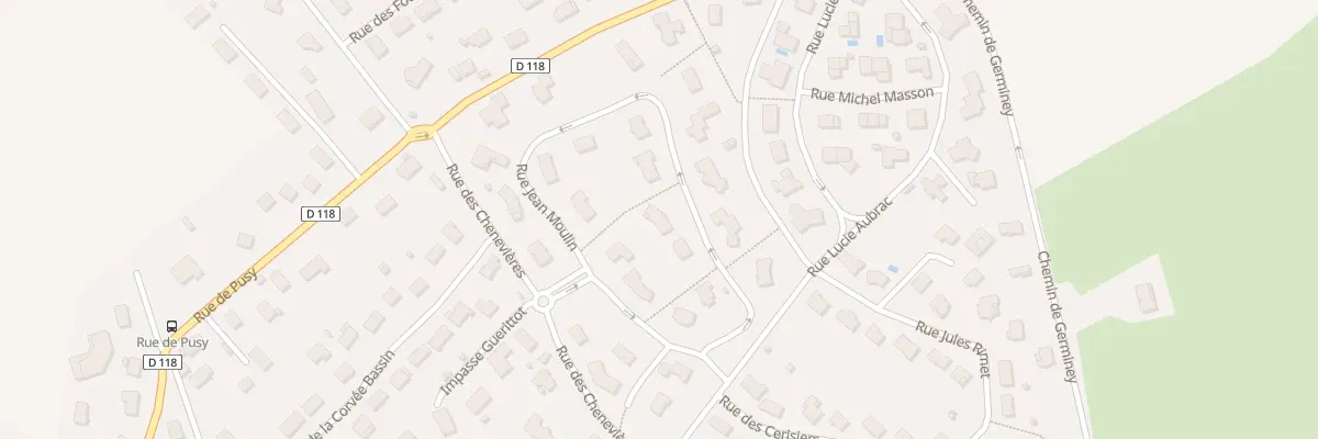 Plan du 12 Rue Jean Moulin à Pusey