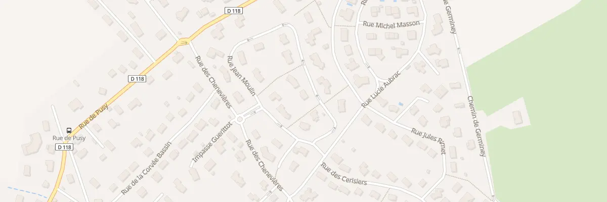 Plan du 10F Rue Jean Moulin à Pusey