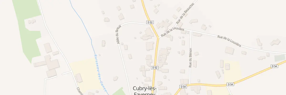 Plan du 13 Rue des Fontaines à Cubry-lès-Faverney
