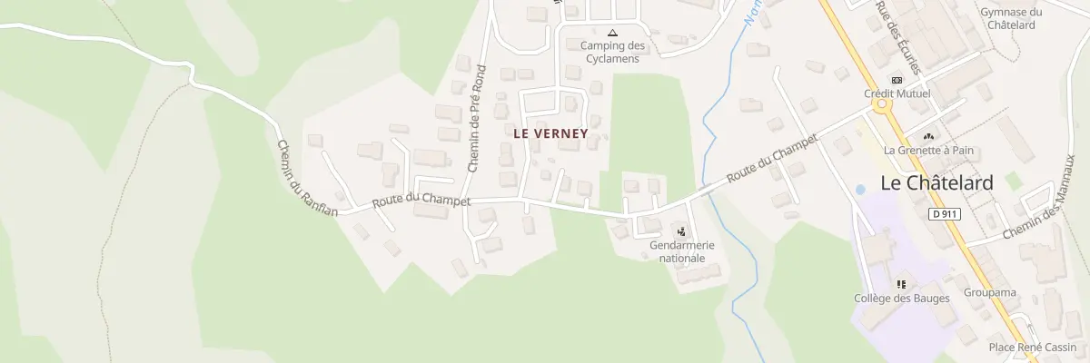 Plan du 346 Rte du Champet au Châtelard