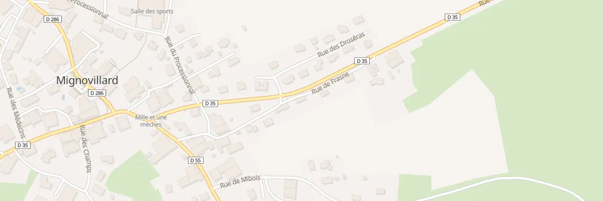 Plan du 6 Rue de Frasne à Mignovillard
