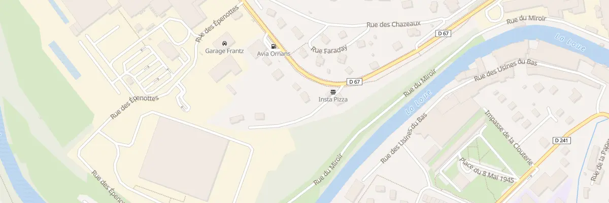 Plan du 13 Av Mal de Lattre de Tassigny à Ornans