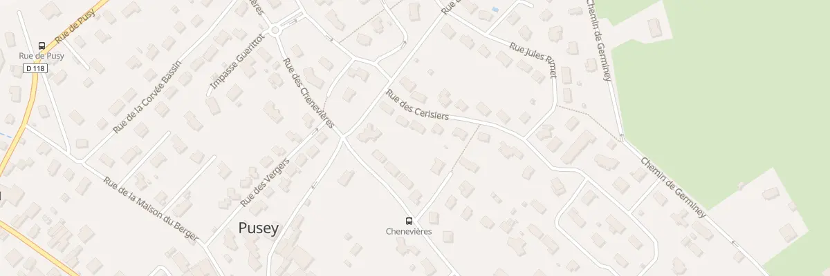 Plan du 6 Rue des Cerisiers à Pusey