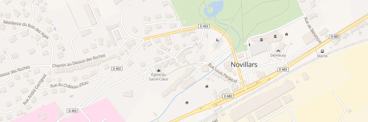 Plan du 1 Pl de la Prevote à Novillars